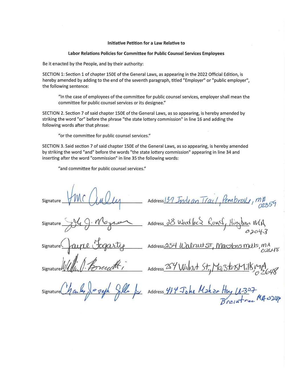 Page 1 of the certified initiative petition 25-22, as filed with the Attorney General's office
