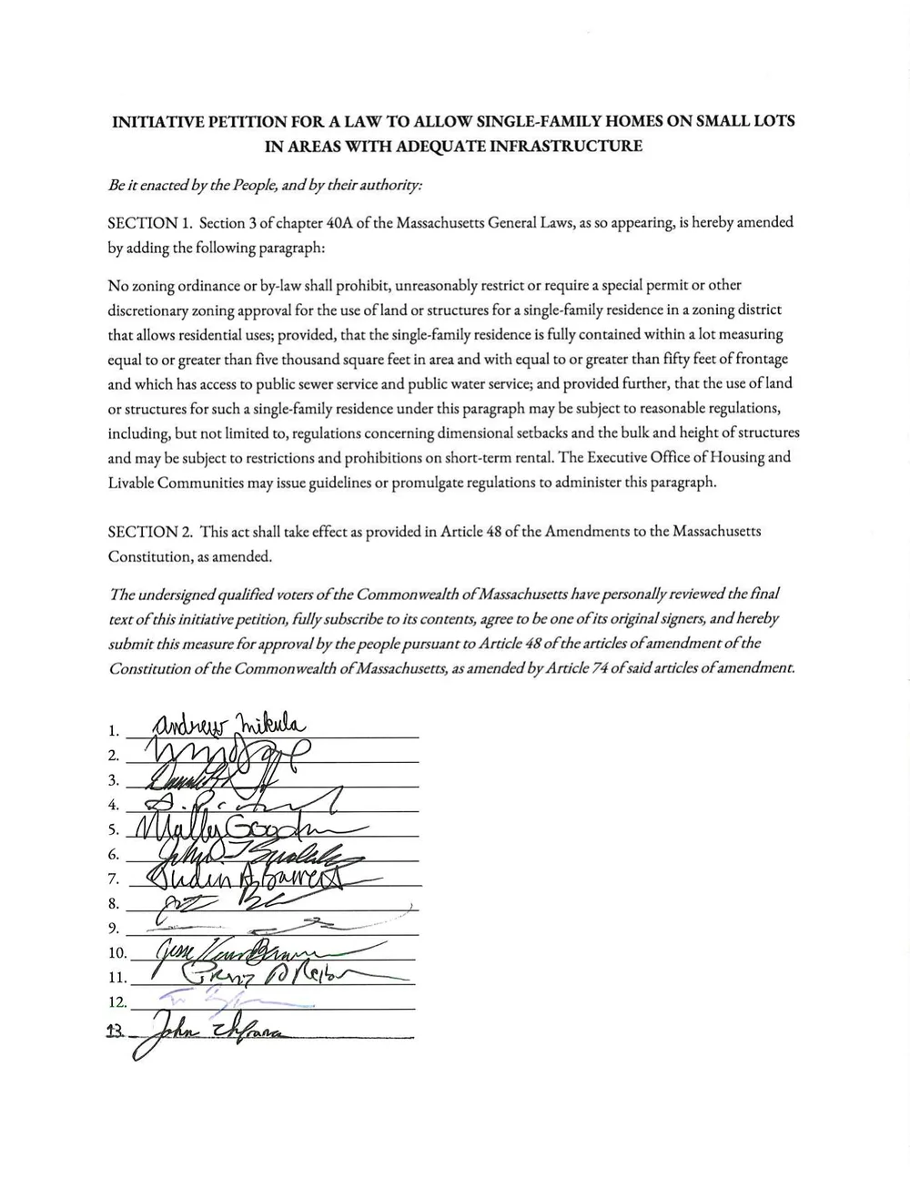 Page 1 of the certified initiative petition 25-03, as filed with the Attorney General's office